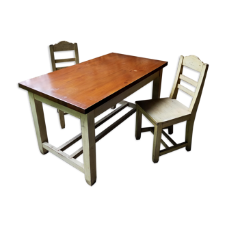 Table and 2 chairs