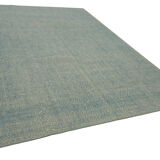 Hand-knotted persian antique 1970s 272 cm x 364 cm blue wool carpet
