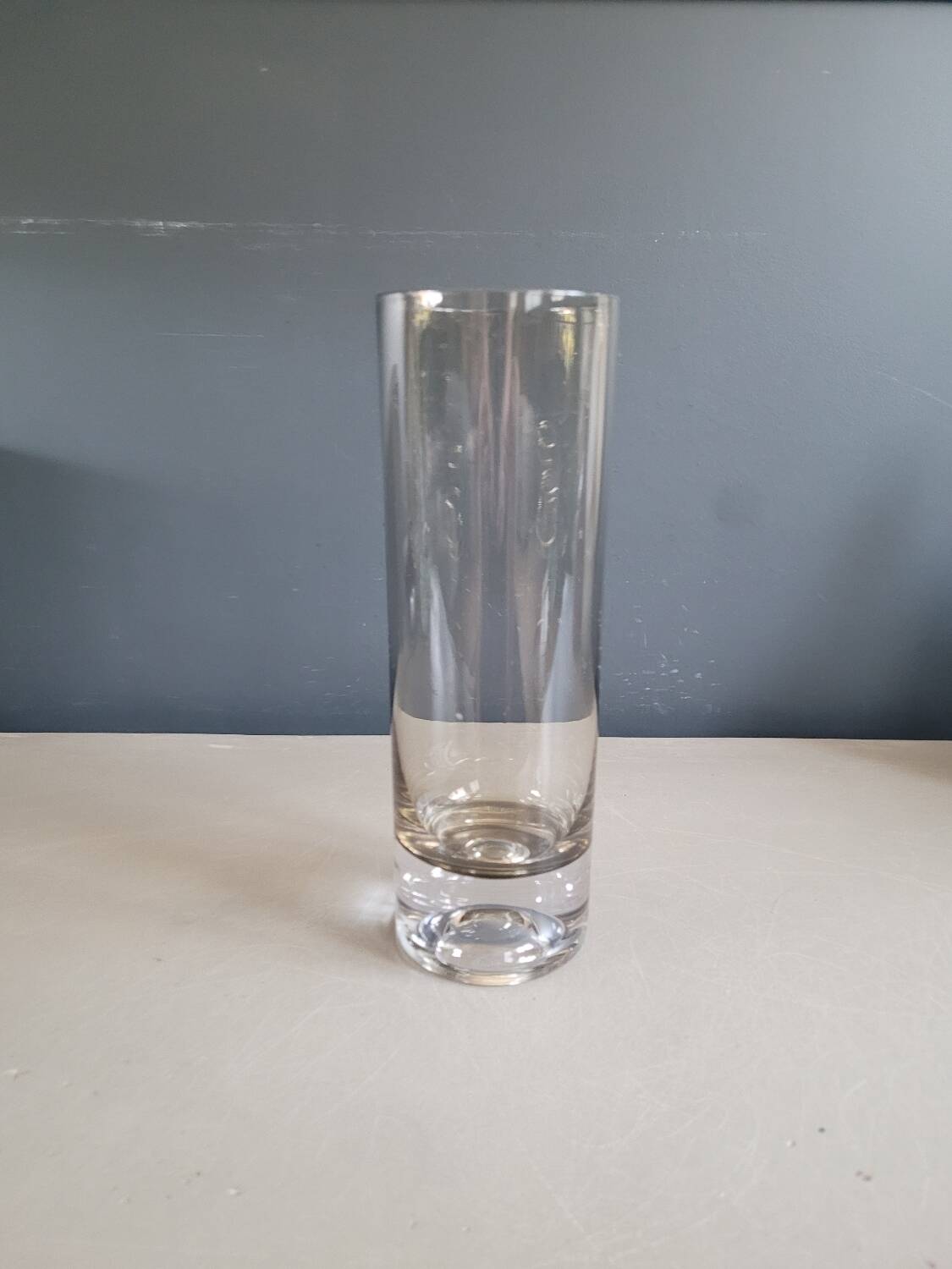 Smoked glass roller vase