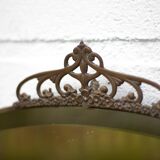 Art nouveau bronze mirror, art deco mirror, oval mirror, beveled mirror, wall decoration, mirror