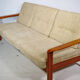 Vintage Scandinavian three-seater teak sofa, 1970s