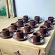 Set of 6 Bistro Cups and Saucers Porcelain Apilco Deshoulières