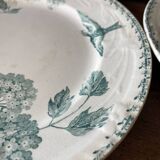 2 flat ironstone plates from Creil & Montereau