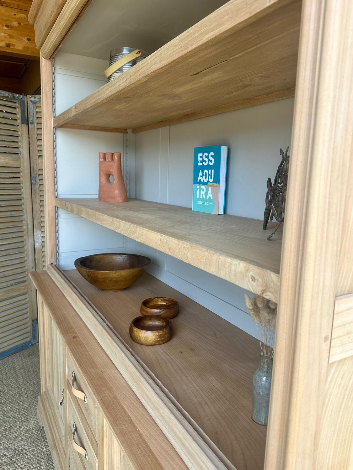 Renovated cherry wood sideboard - light wood