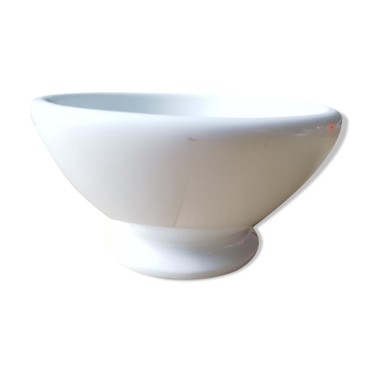 Old white bowl