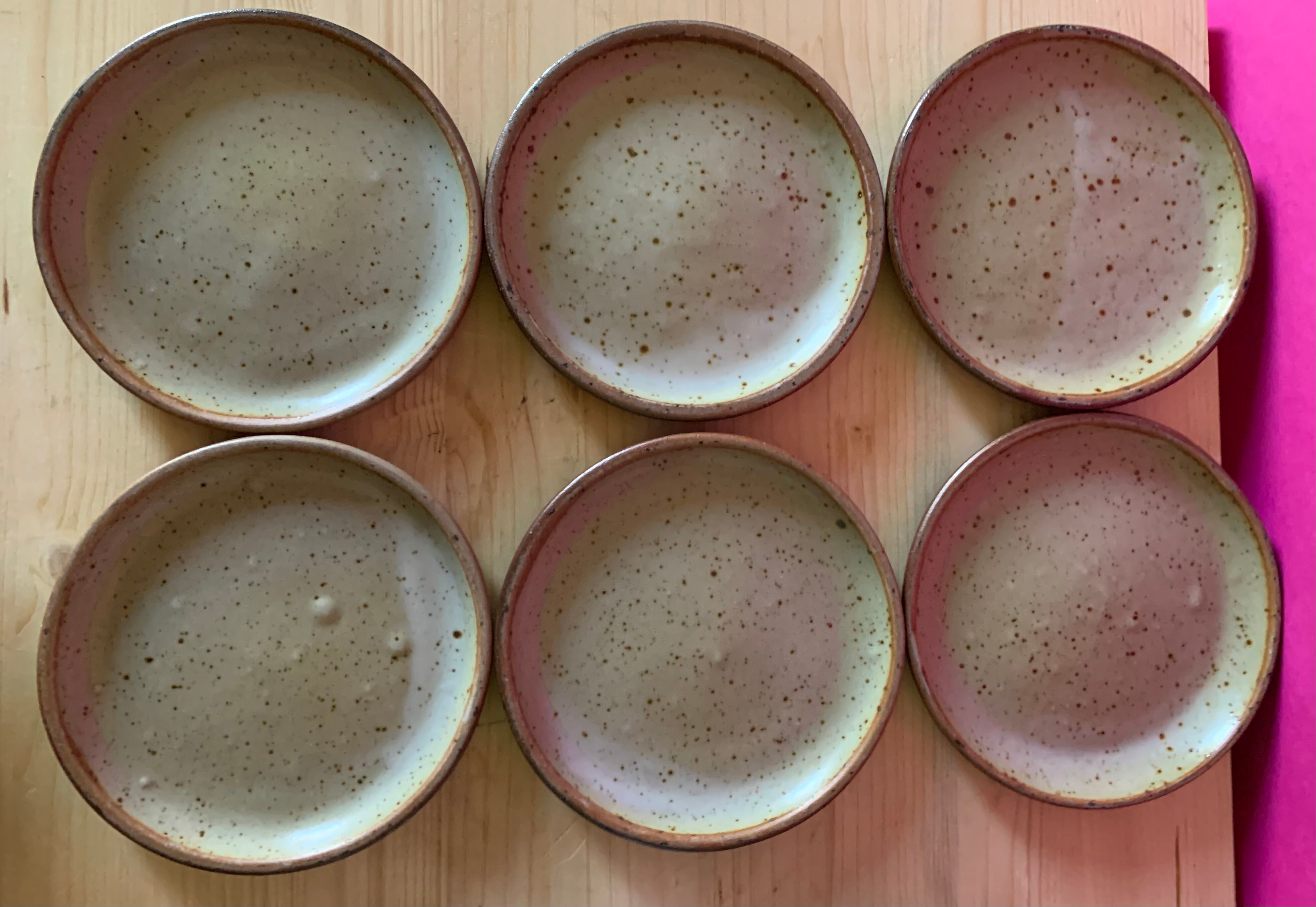 6 stoneware plates