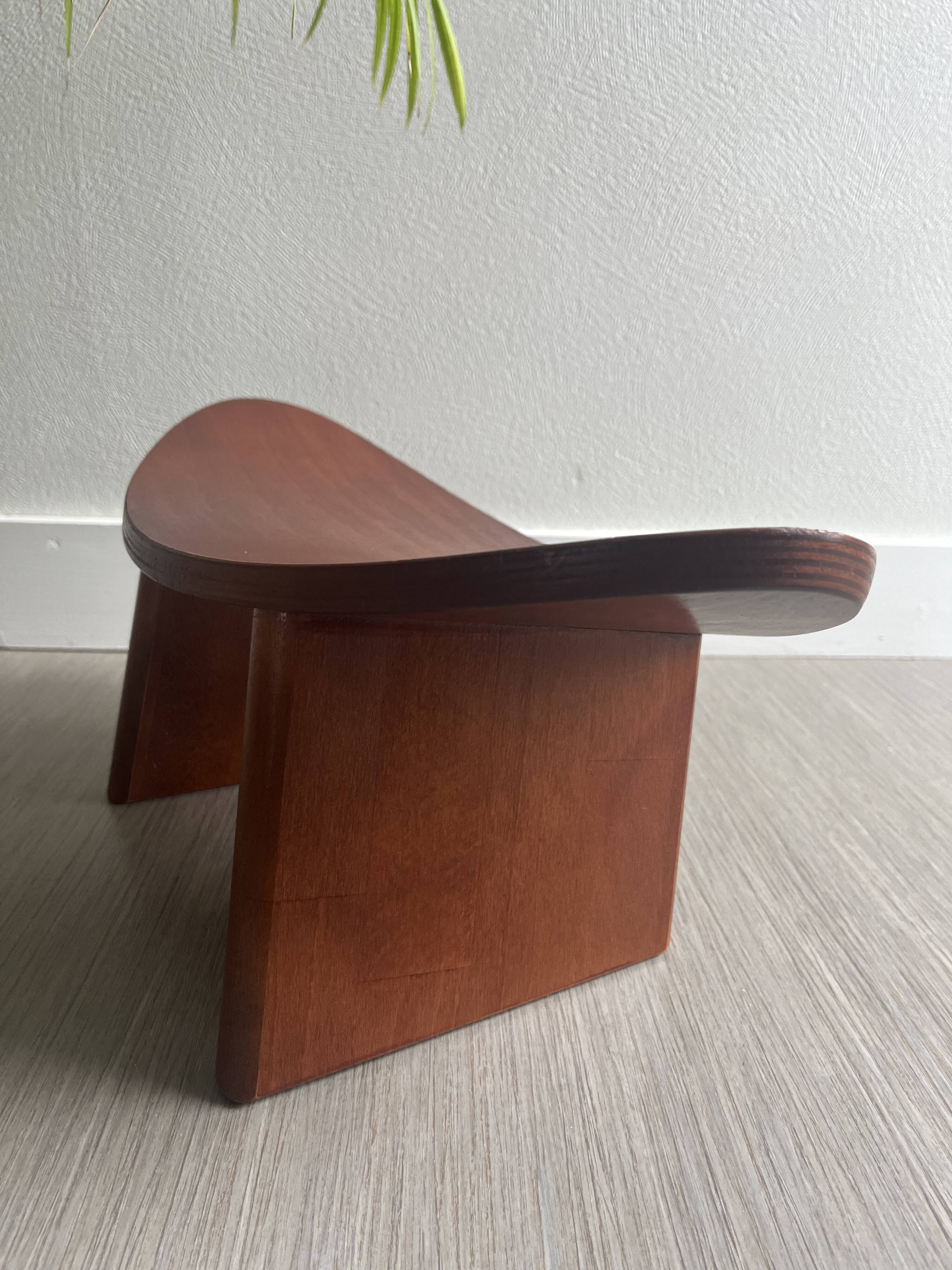 Wooden meditation stool / bench