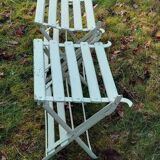 Set of two antique folding garden chairs, ideal for small balconies