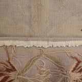 Handmade Beige Wool Needlepoint Tapestry Rug- 69x140cm