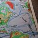 Old physical map American continent Vidal-Lablache