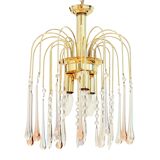 Murano Glass Teardrop Waterfall Chandelier, Italy, 1970s