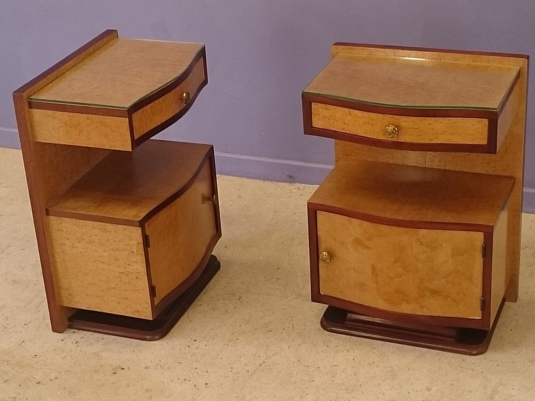 Pair of Art Deco bedsides