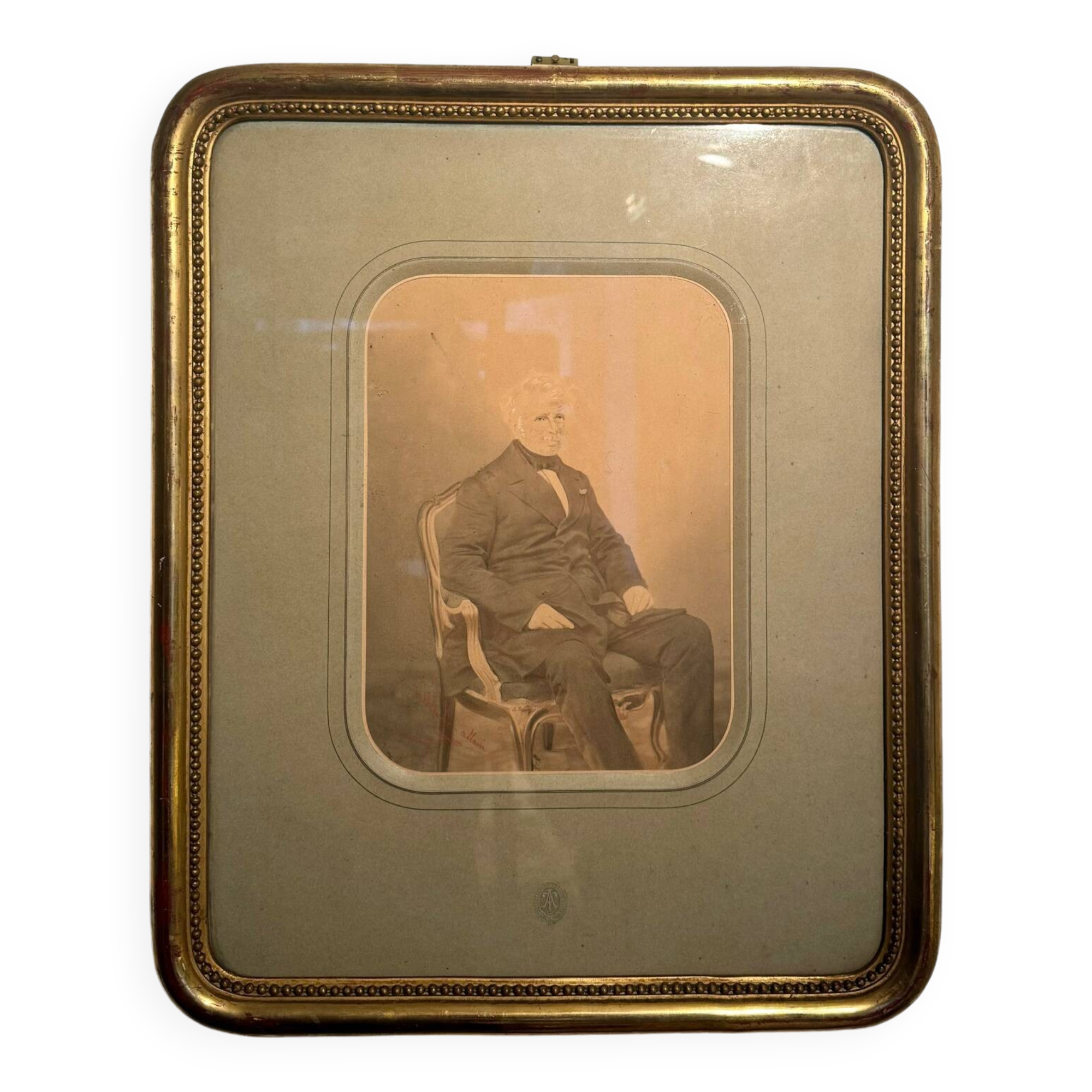 Old photograph, signed, circa 1860