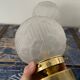 Pair of new electrified Art Deco globe sconces