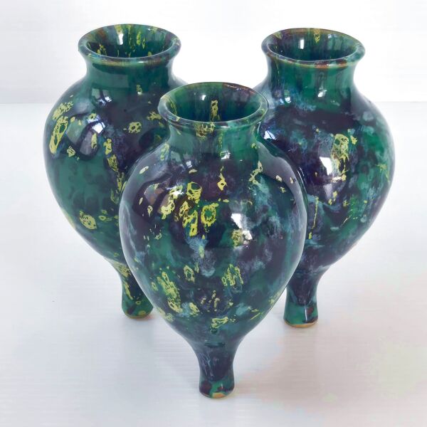 Vase triple soliflore vintage 1950