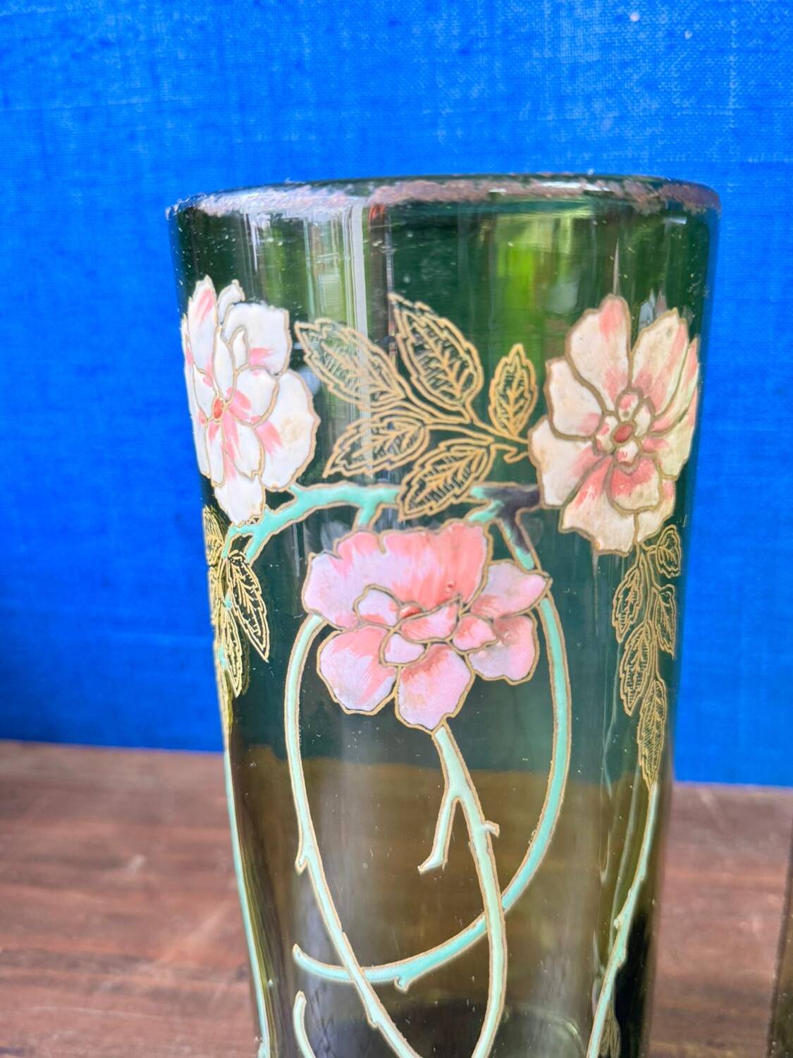 Pair of large Legras vases from the Art Nouveau period.