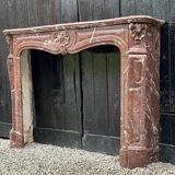 Louis XV Style Fireplace In Rance Marble, Circa 1880
