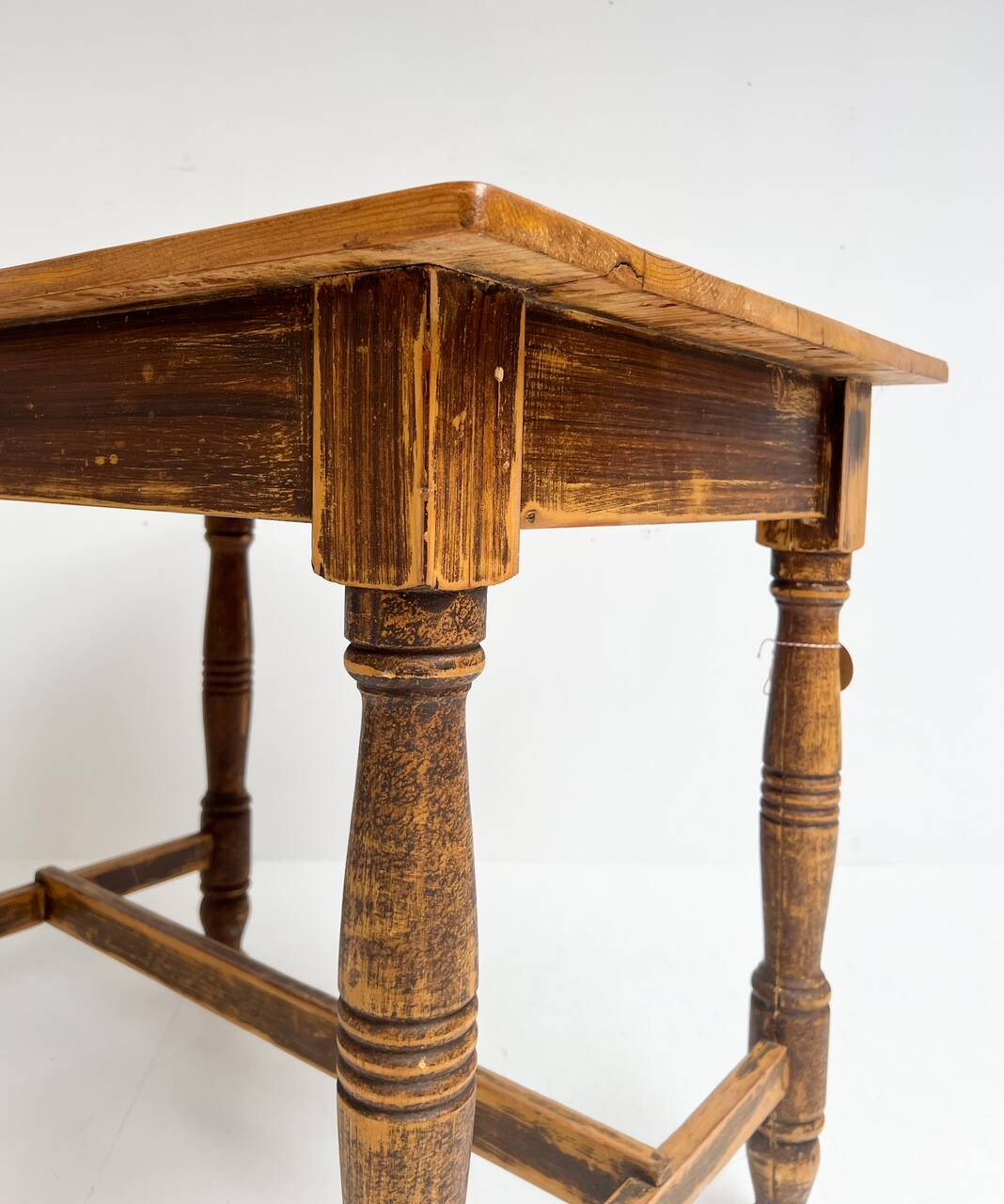 Brocante brown dining table, 1970's