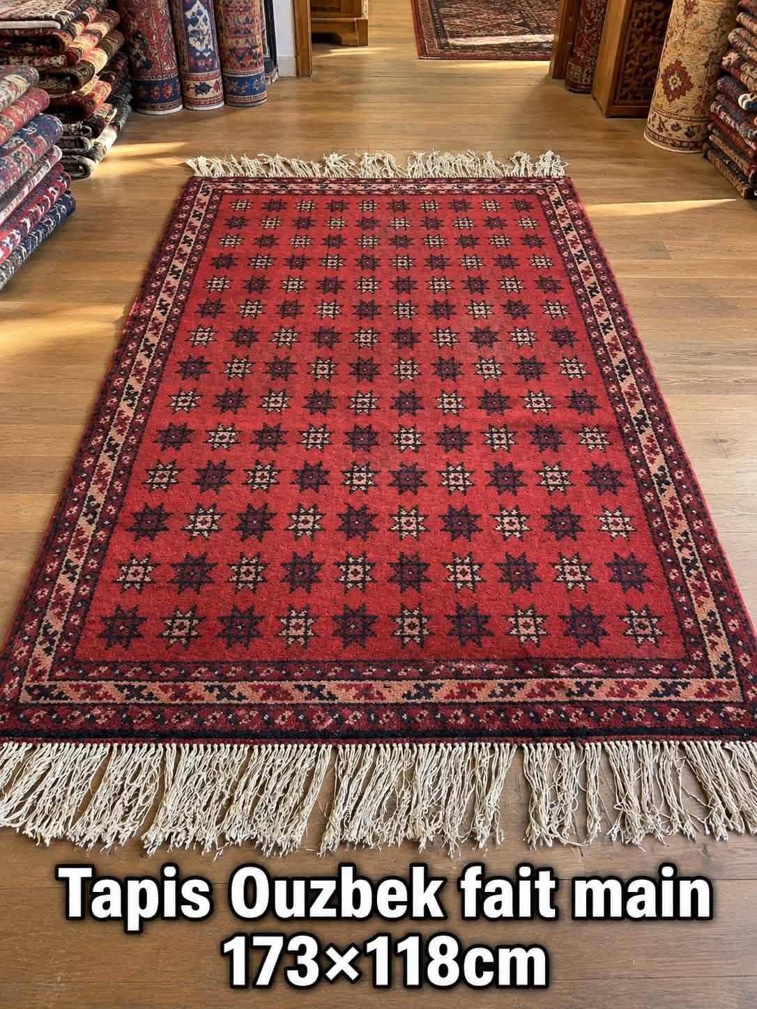 Tapis Ouzbek fait main 173x118cm