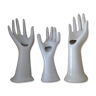 Lot de 3 mains blanches soliflores