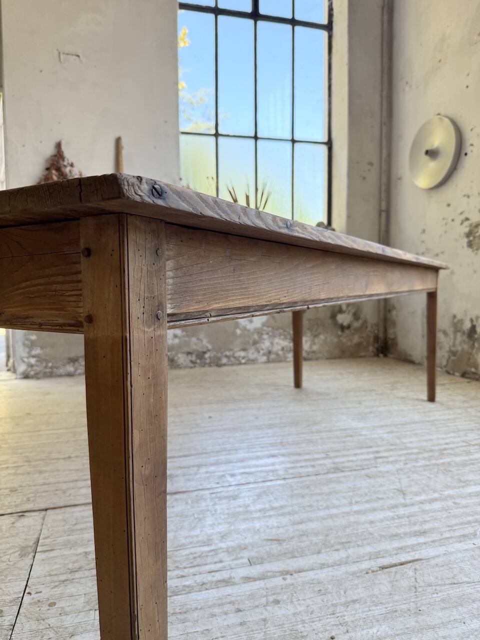 50s pine and oak farmhouse table 2.5m