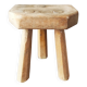 Vintage Danish brutalist tripod stool made of solid oak.