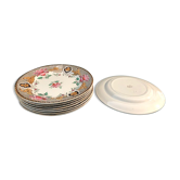 Set of 8 dessert plates Lunéville, Art Nouveau