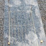 Coffee table from the 60s top glass base metal gilded