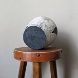 Handmade raku ceramic pot in contemporary Japandi design.