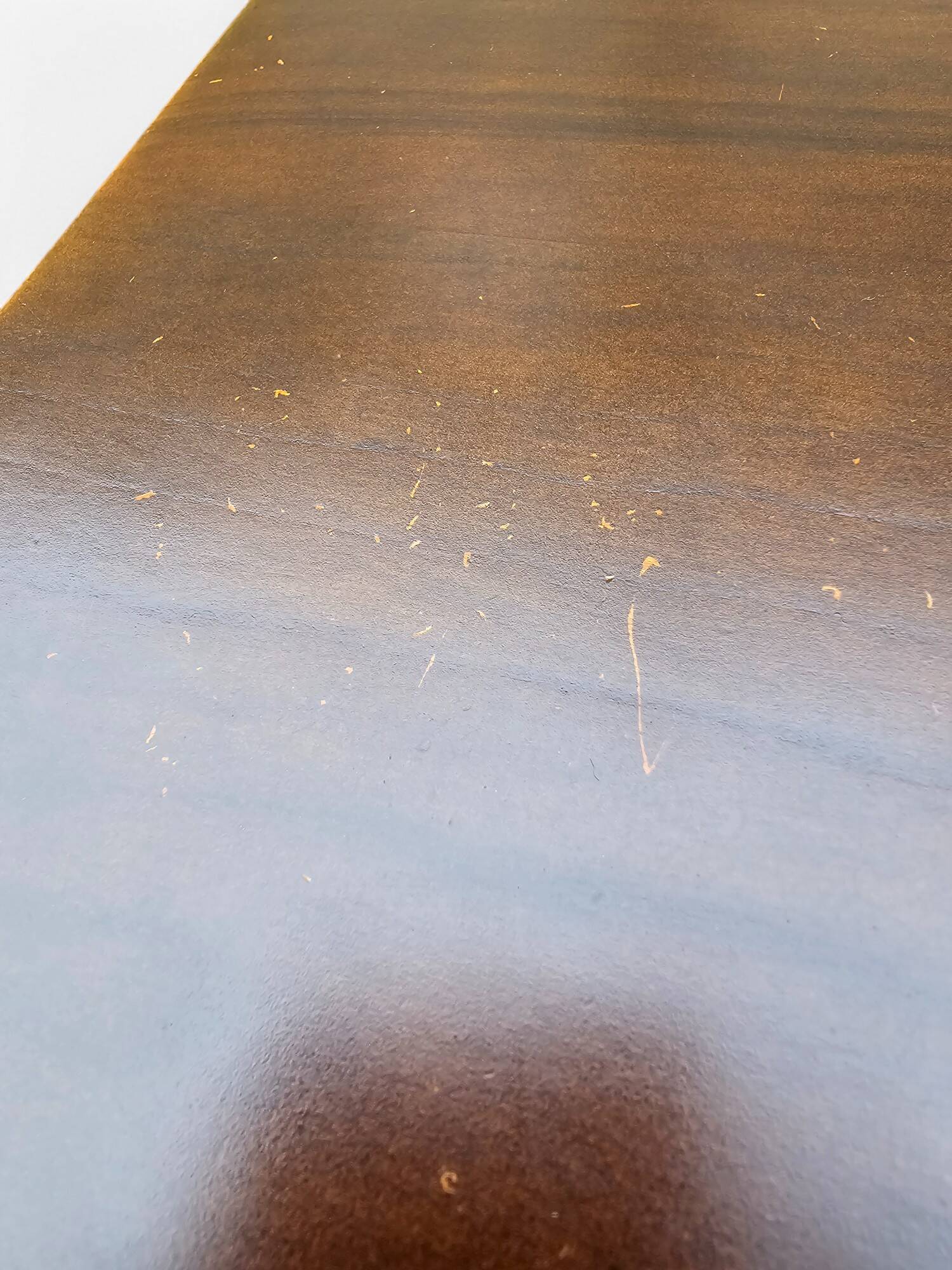 Vintage dark wood bedside table