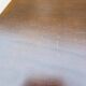 Vintage dark wood bedside table