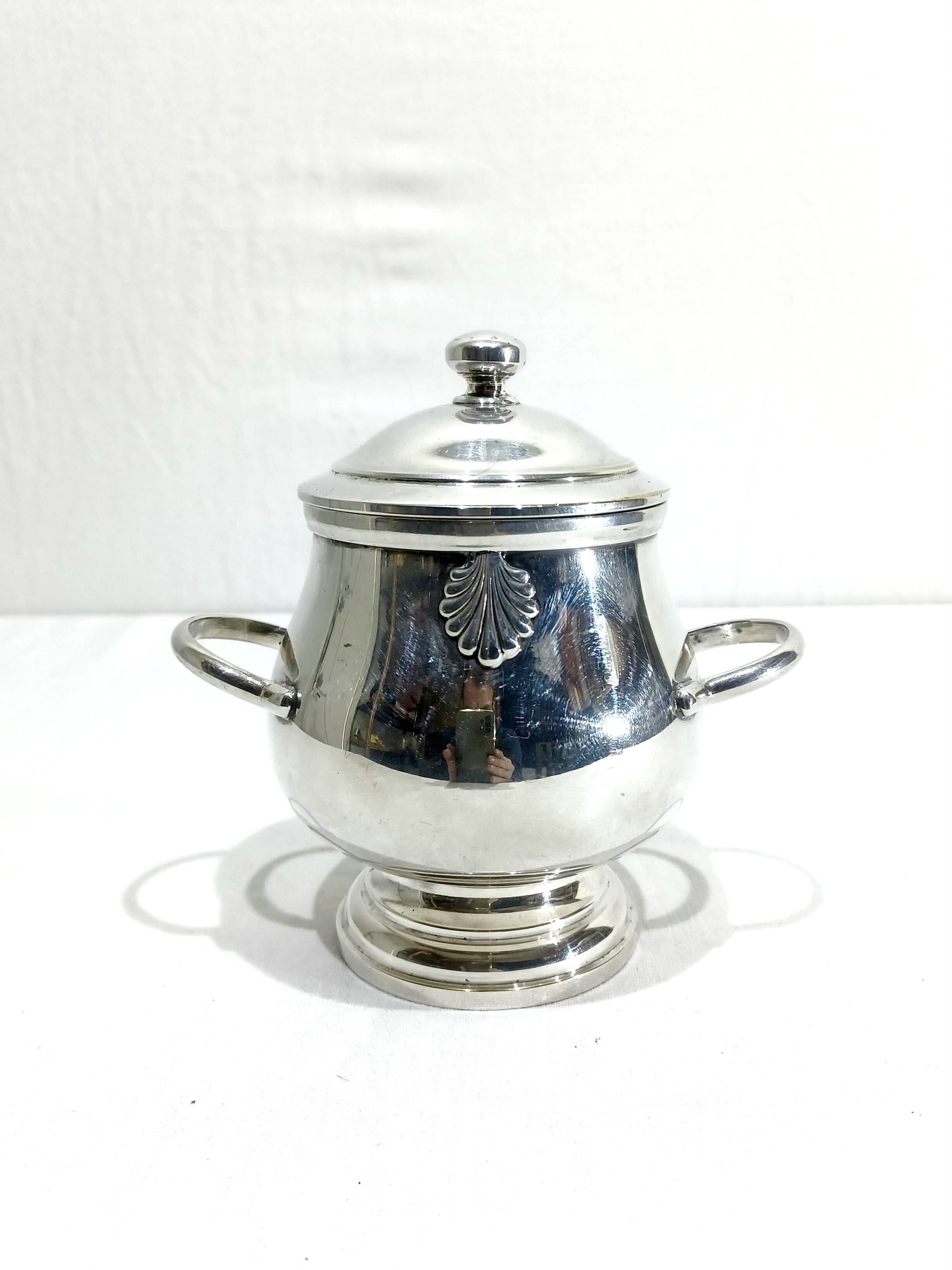 CHRISTOFLE - SILVER-PLATED SUGAR BOWL VENDÔME