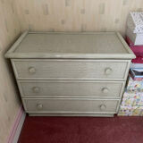 Commode verte en bois