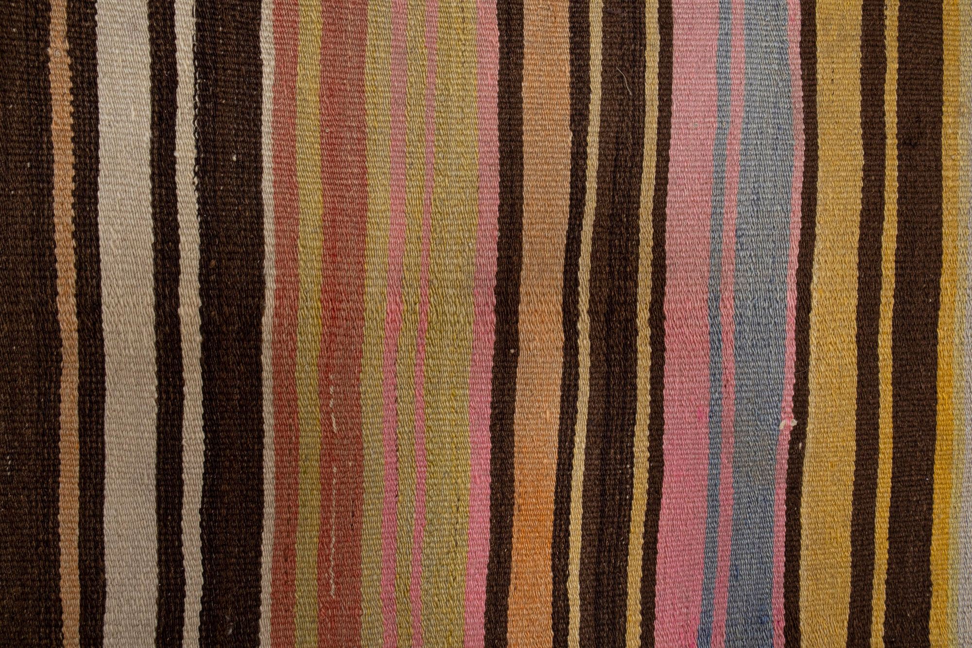 Striped Colorful Vintage Kilim Runner Rug 80 x 363 cm
