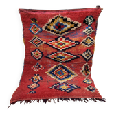 Tapis marocain unique - Tapis Art déco vintage - Tapis Boucharouit