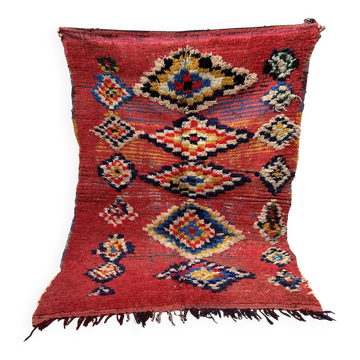 Tapis marocain unique - Tapis Art déco vintage - Tapis Boucharouit