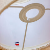 Earthenware pot lamp and lampshade with punch needle wave pattern