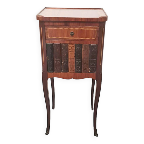 Table de chevet ancienne de style Louis XVI, vers 1900