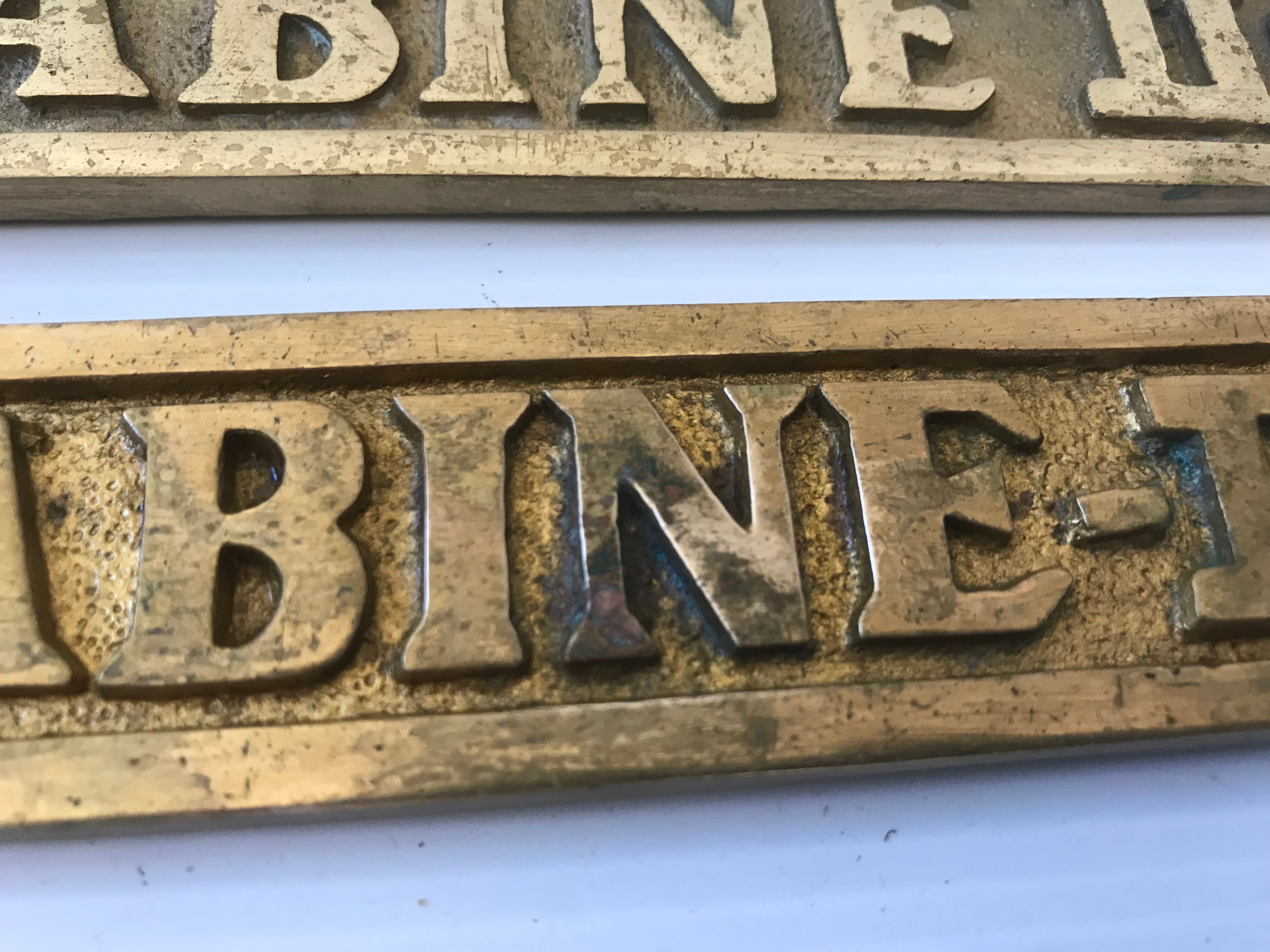 Solid brass door plates