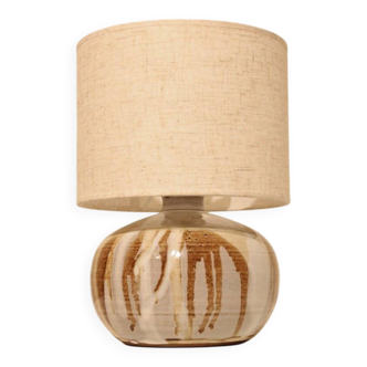 Glazed ceramic lamp signed