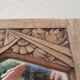Art deco beveled mirror, old ice cabinet door