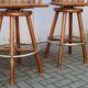 Pair of bamboo bar stools full canned colonial style 1960