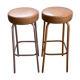Pair of vintage metal bar stools