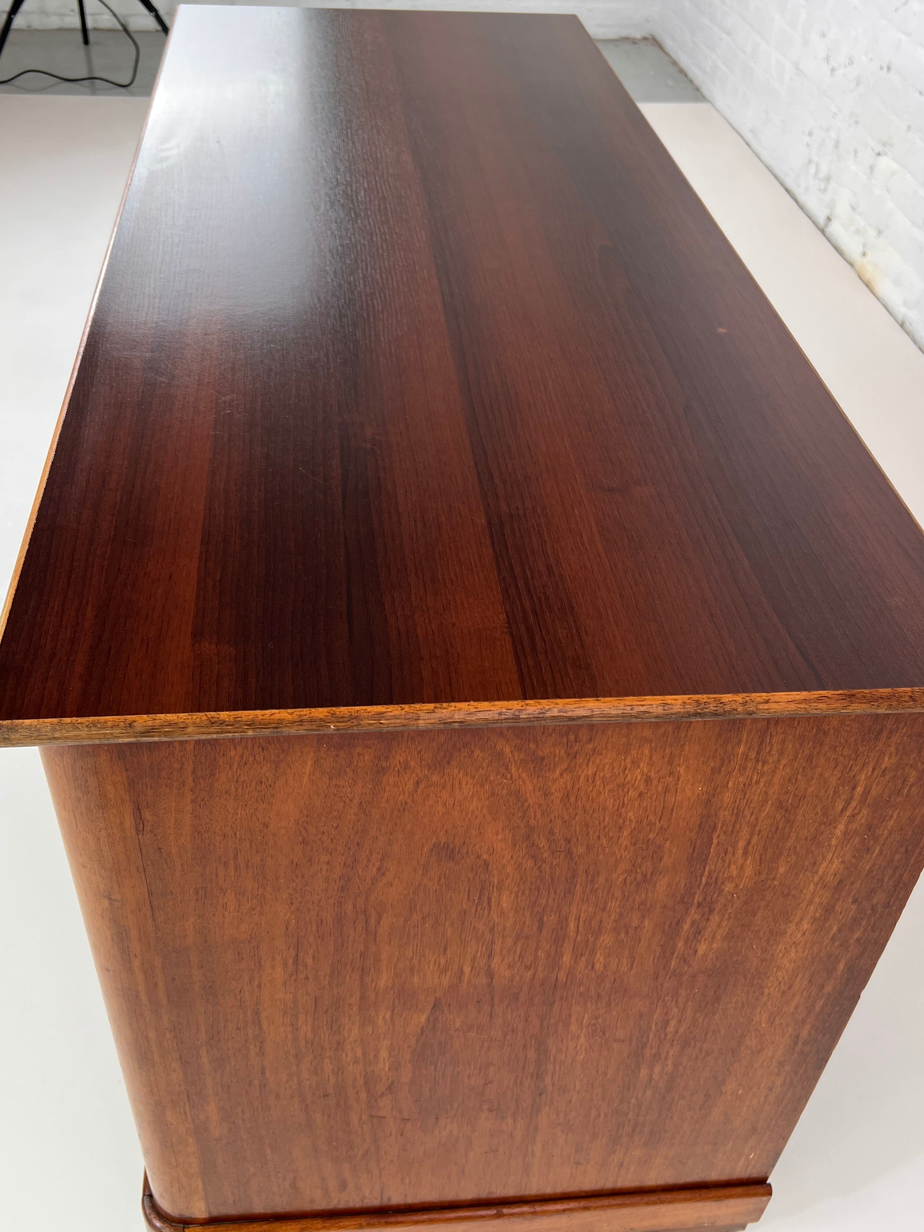 Old office 40s - 50s in wood, marquetry and brass
