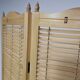 Room divider, French blonde beech louvered screen, 1960s, width 155 cm, height 185 cm