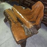 Asia 20th century: bench made of olive wood and driftwood