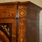 Vintage Regency style Italian marquetry wardrobe