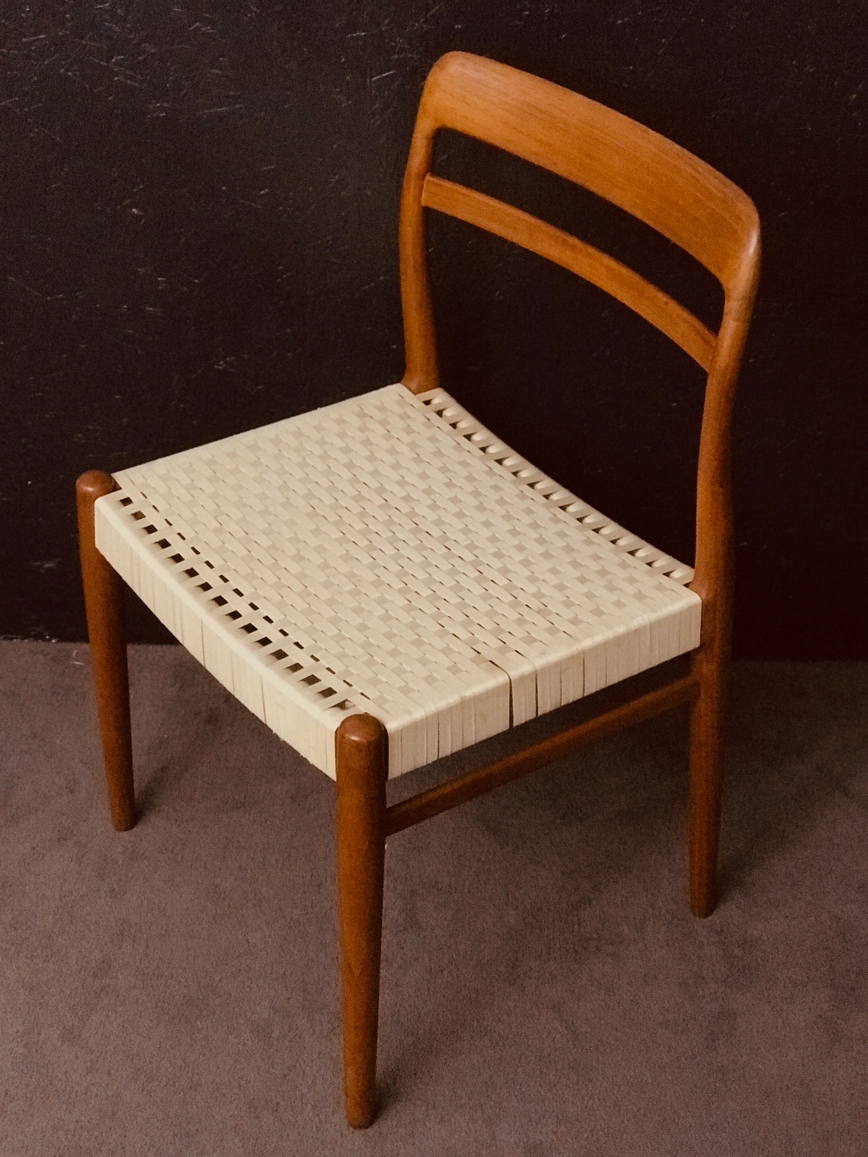 Set of 6 Norwegian Teak Dining Chairs by Alf Aarseth in teak.