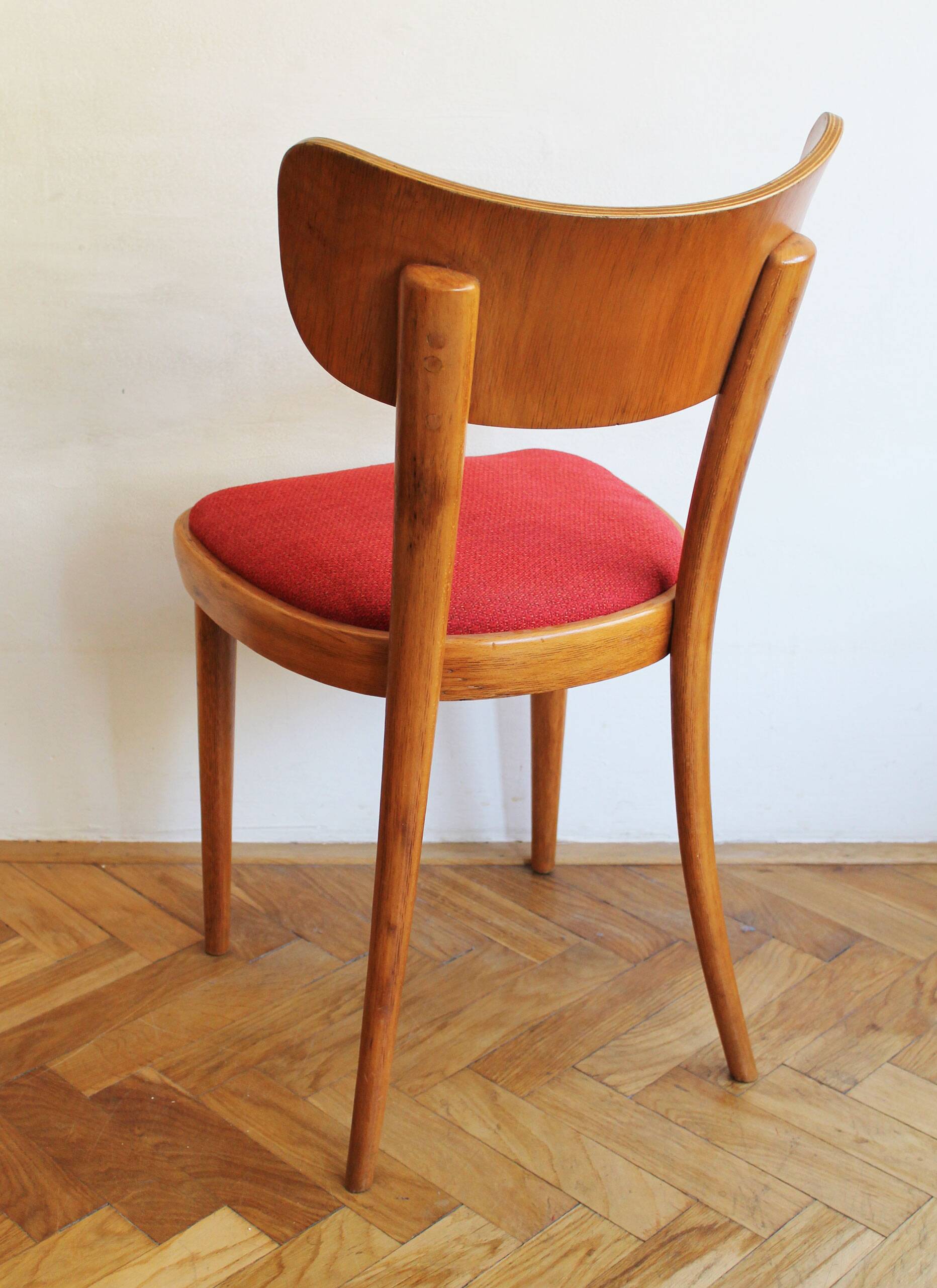 Set of Four Thonet Dining Chairs, Late 1940s
