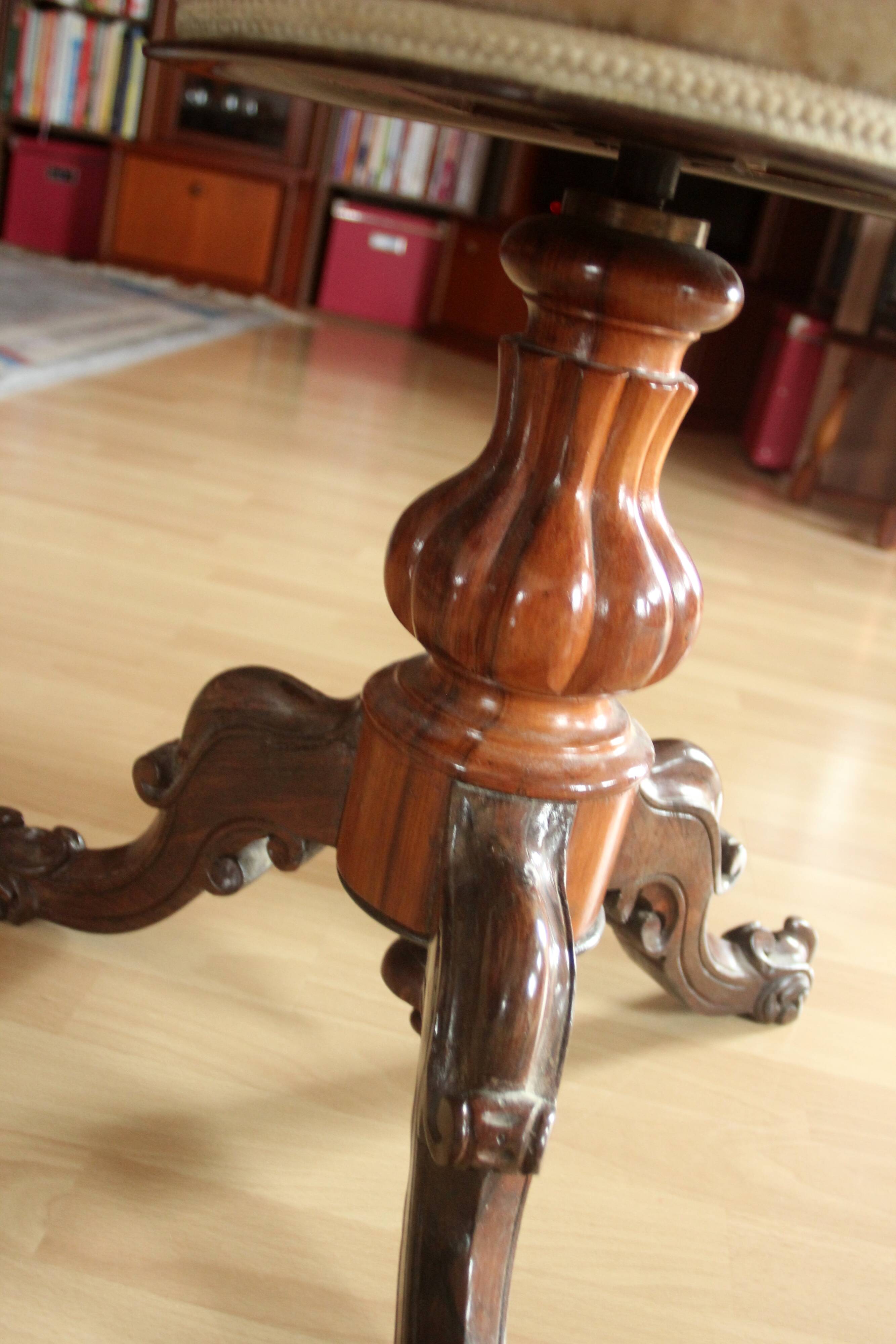 1920s - Antique piano stool - rotatable